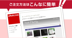 フォトアルバムのご注文方法はこんなに簡単！！